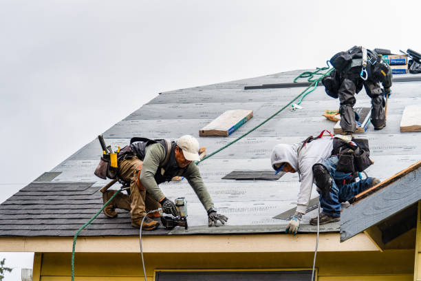 Professional Roofing technician working in Bloomington, IN